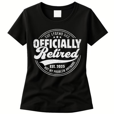 Retirement 2025 Retired 2025 Not My Problem Anymore Vintage Womens T-Shirt