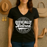 Retirement 2025 Retired 2025 Not My Problem Anymore Vintage Women's V-Neck T-Shirt