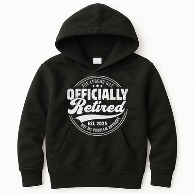 Retirement 2025 Retired 2025 Not My Problem Anymore Vintage Kids Hoodie