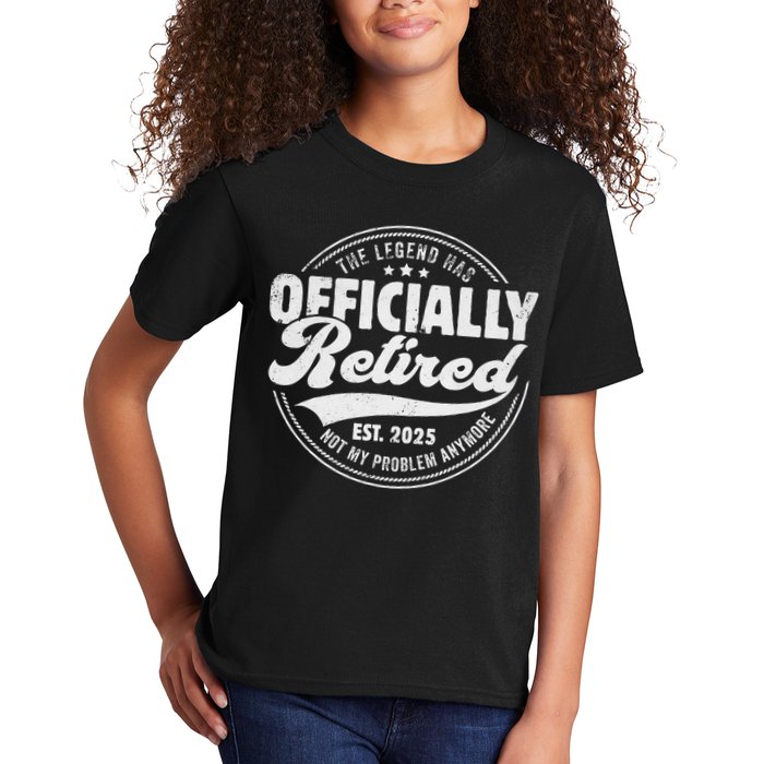 Retirement 2025 Retired 2025 Not My Problem Anymore Vintage Kids T-Shirt