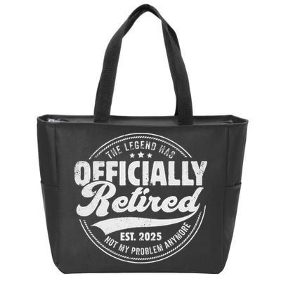 Retirement 2025 Retired 2025 Not My Problem Anymore Vintage Zip Tote Bag