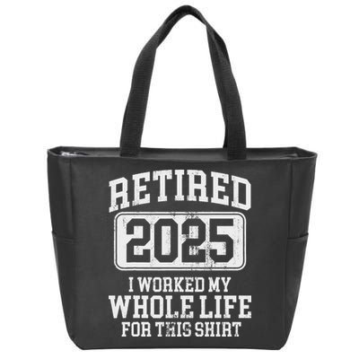 Retired 2025 Retirement Zip Tote Bag