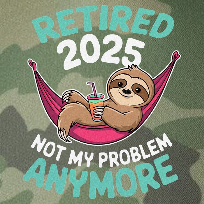 Retired 2025 Sloth Not My Problem Anymore Legacy Tie Dye Trucker Hat