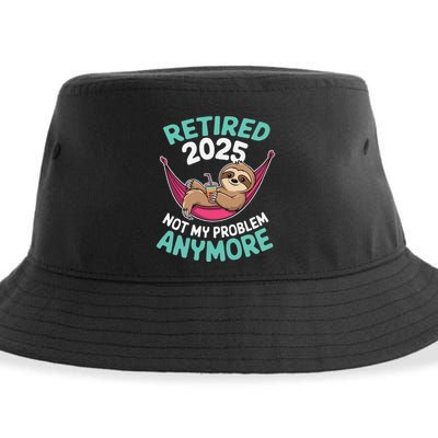 Retired 2025 Sloth Not My Problem Anymore Sustainable Bucket Hat