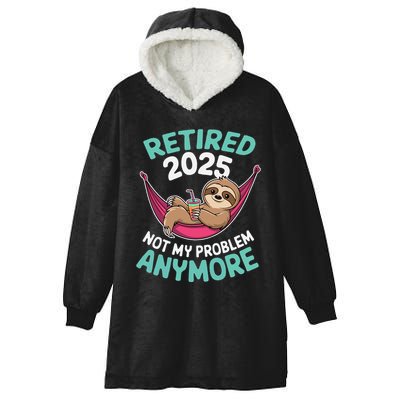 Retired 2025 Sloth Not My Problem Anymore Hooded Wearable Blanket