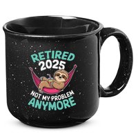 Retired 2025 Sloth Not My Problem Anymore 15oz Campfire Ceramic Mug