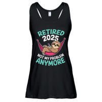 Retired 2025 Sloth Not My Problem Anymore Ladies Essential Flowy Tank