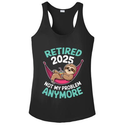 Retired 2025 Sloth Not My Problem Anymore Ladies PosiCharge Competitor Racerback Tank