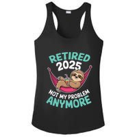 Retired 2025 Sloth Not My Problem Anymore Ladies PosiCharge Competitor Racerback Tank