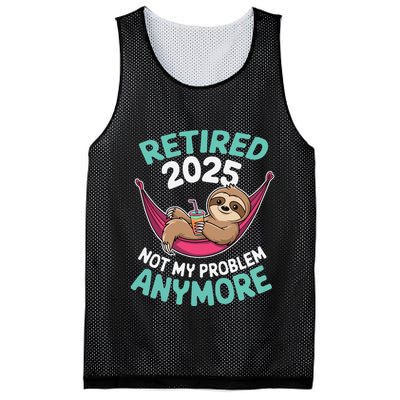Retired 2025 Sloth Not My Problem Anymore Mesh Reversible Basketball Jersey Tank