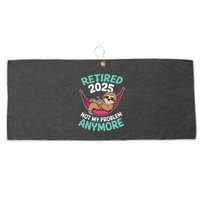 Retired 2025 Sloth Not My Problem Anymore Large Microfiber Waffle Golf Towel