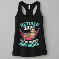 Retired 2025 Sloth Not My Problem Anymore Womens Tank Top