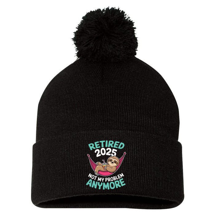 Retired 2025 Sloth Not My Problem Anymore Pom Pom 12in Knit Beanie