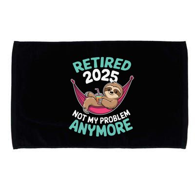 Retired 2025 Sloth Not My Problem Anymore Microfiber Hand Towel