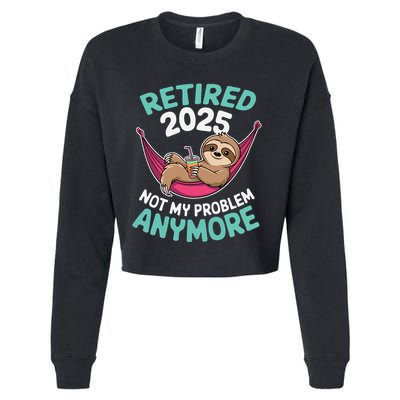 Retired 2025 Sloth Not My Problem Anymore Cropped Pullover Crew