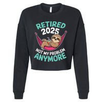 Retired 2025 Sloth Not My Problem Anymore Cropped Pullover Crew