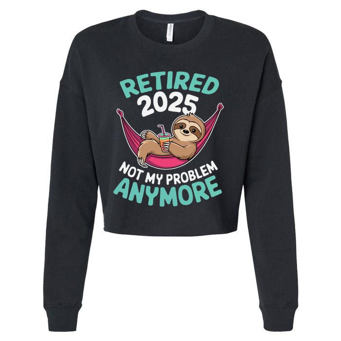 Retired 2025 Sloth Not My Problem Anymore Cropped Pullover Crew