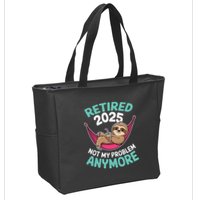 Retired 2025 Sloth Not My Problem Anymore Zip Tote Bag