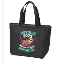 Retired 2025 Sloth Not My Problem Anymore Zip Tote Bag