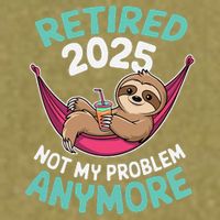 Retired 2025 Sloth Not My Problem Anymore Garment-Dyed Women's Muscle Tee