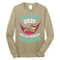 Retired 2025 Sloth Not My Problem Anymore Long Sleeve Shirt
