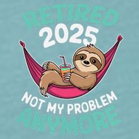 Retired 2025 Sloth Not My Problem Anymore Sueded Cloud Jersey T-Shirt