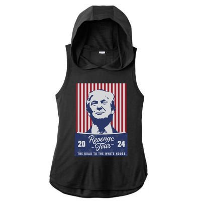 Revenge 24 The Road To The White House Ladies PosiCharge Tri-Blend Wicking Draft Hoodie Tank