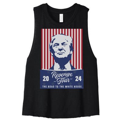 Revenge 24 The Road To The White House Women's Racerback Cropped Tank