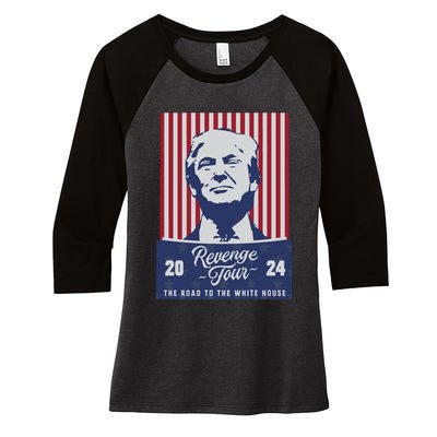 Revenge 24 The Road To The White House Women's Tri-Blend 3/4-Sleeve Raglan Shirt