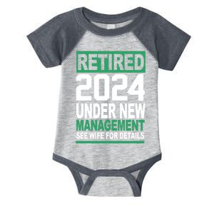 Retired 2024 Under New Management See Wife For Details Infant Baby Jersey Bodysuit