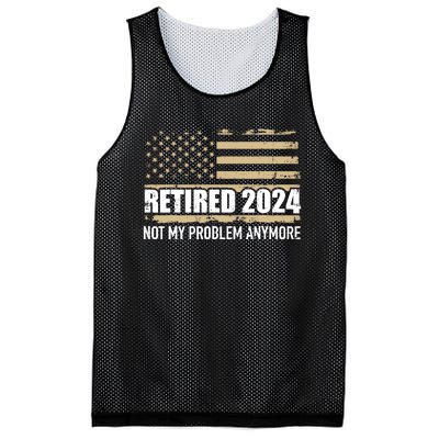 Retired 2024 Us American Flag Problem Anymore For Retirement Mesh Reversible Basketball Jersey Tank