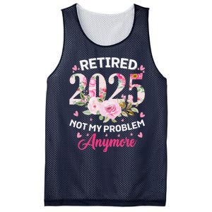 Retirement 2025 Women Retired 2025 Not My Problem Anymore Mesh Reversible Basketball Jersey Tank