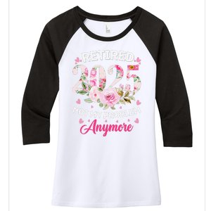 Retirement 2025 Women Retired 2025 Not My Problem Anymore Women's Tri-Blend 3/4-Sleeve Raglan Shirt