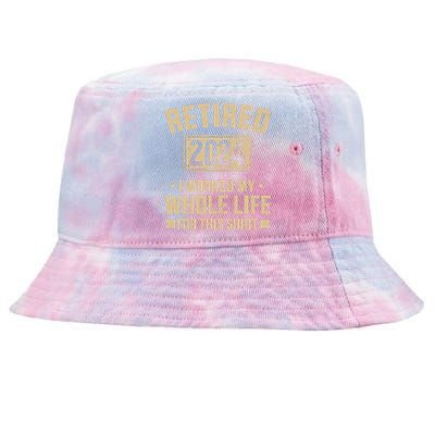 Retired 2024 Worked Whole Life For This Retirement Tie-Dyed Bucket Hat