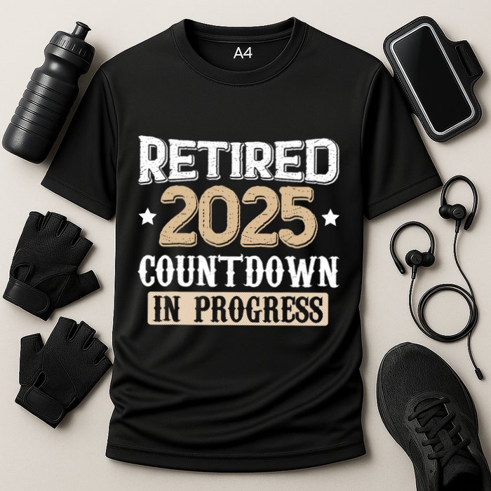 Retirement 2025 Women Retired 2025 Countdown In Progress Cooling Performance Crew T-Shirt