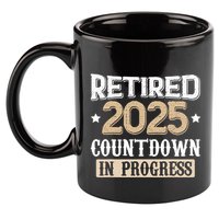 Retirement 2025 Women Retired 2025 Countdown In Progress 11oz C Handle Ceramic Mug