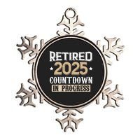 Retirement 2025 Women Retired 2025 Countdown In Progress Metallic Star Ornament