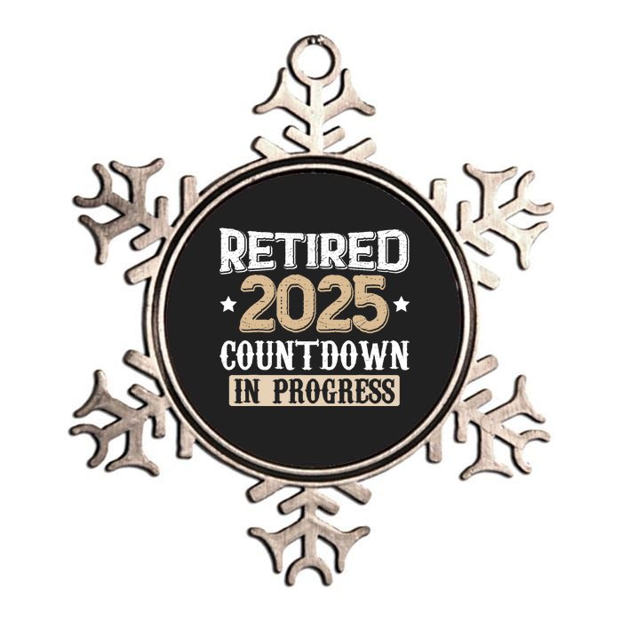 Retirement 2025 Women Retired 2025 Countdown In Progress Metallic Star Ornament