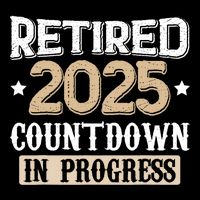 Retirement 2025 Women Retired 2025 Countdown In Progress Cropped Pullover Crew