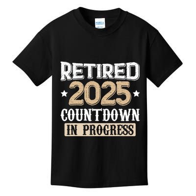 Retirement 2025 Women Retired 2025 Countdown In Progress Kids T-Shirt