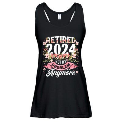 Retirement 2024 Women Retired 2024 Not My Problem Anymore Ladies Essential Flowy Tank