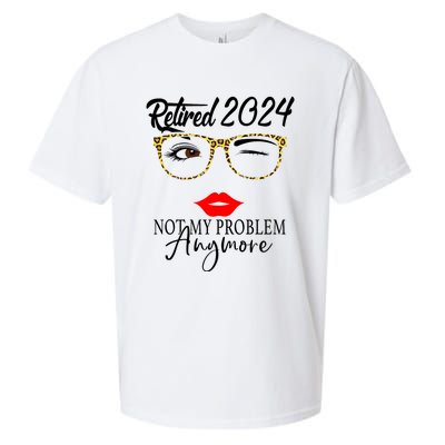 Retirement 2024 Women Retired 2024 Not My Problem Anymore Sueded Cloud Jersey T-Shirt