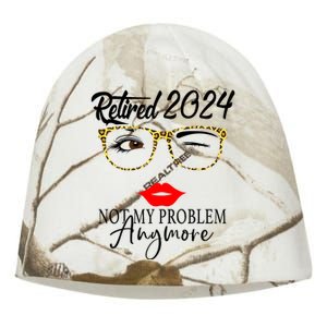 Retirement 2024 Women Retired 2024 Not My Problem Anymore Kati - Camo Knit Beanie