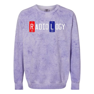 Radiology 2024 X Ray Markers Graphic Colorblast Crewneck Sweatshirt