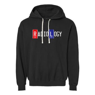 Radiology 2024 X Ray Markers Graphic Garment-Dyed Fleece Hoodie