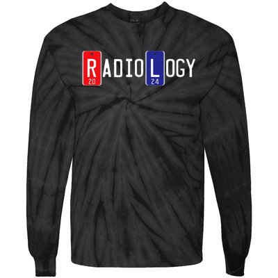 Radiology 2024 X Ray Markers Graphic Tie-Dye Long Sleeve Shirt