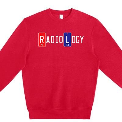 Radiology 2024 X Ray Markers Graphic Premium Crewneck Sweatshirt