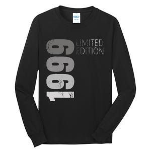 Retro 25 Years Old Gift 25 Birthday Gift For Wo Tall Long Sleeve T-Shirt