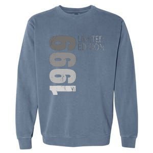 Retro 25 Years Old Gift 25 Birthday Gift For Wo Garment-Dyed Sweatshirt