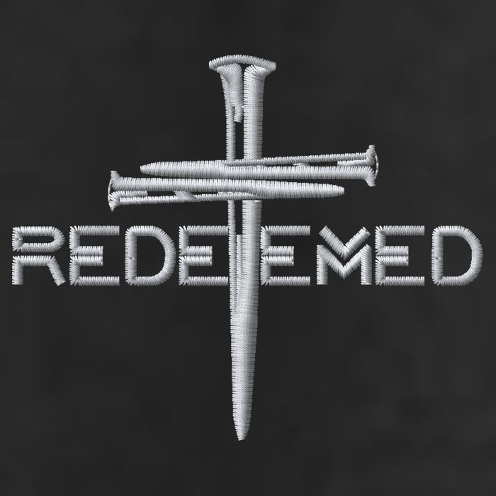 Redeemed 3 Nails Cross By Jesus Christ Christian Faith Embroidered Embroidered Adult Drive Performance Visor
